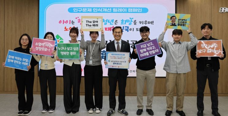 광주도시공사, 인구문제 인식개선 ‘캠페인’ 동참