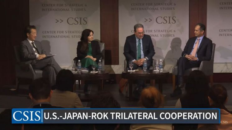전략국제문제연구소(CSIS)가 2일(현지시간) 개최한 '한·미·일 3국 협력의 미래' 좌담. CSIS 유튜브 캡처