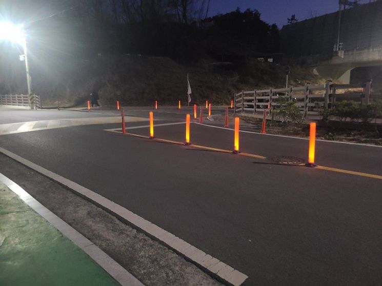 새울원자력, 교통사고 예방 ‘스마트 LED 안전봉’ 설치 지원