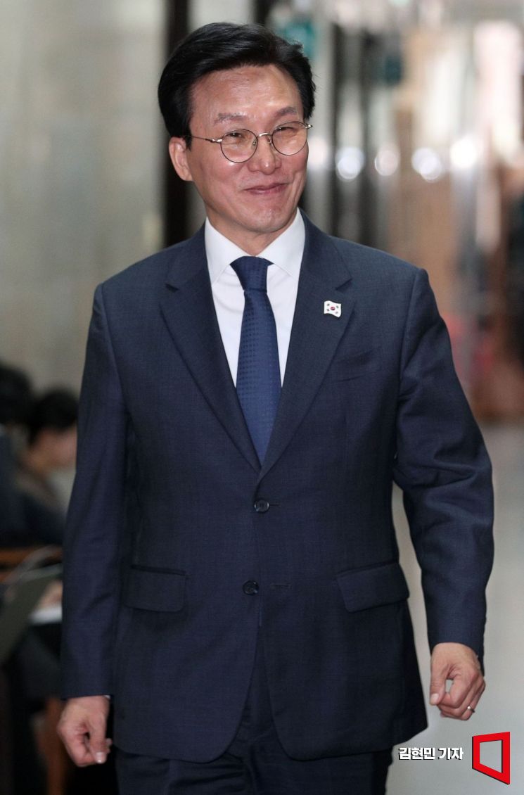 [포토] 밝은 표정의 김민석 최고위원