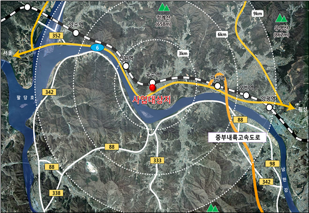 경기도, 양평군 국수역세권 1300억 규모 도시개발계획 승인