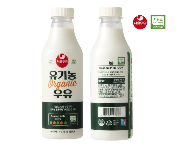 "온실가스 10% 감축"…서울우유 '유기농우유', 저탄소 인증 획득