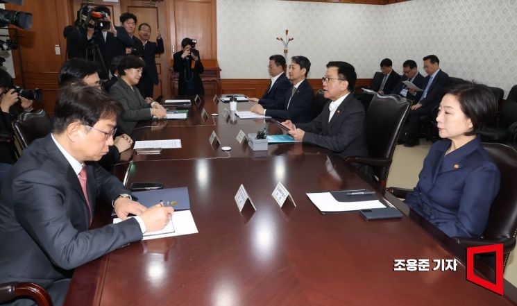 [포토] 경제관계장관 간담회 주재한 최상목 부총리