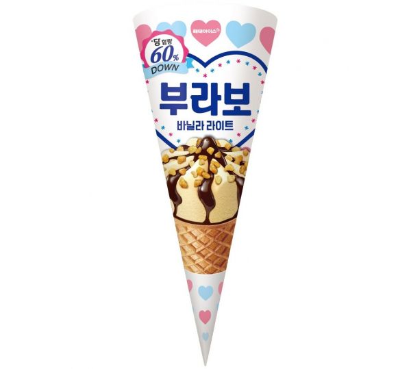 당 함량 60% 낮췄다…해태아이스, 부라보 바닐라 라이트' 출시