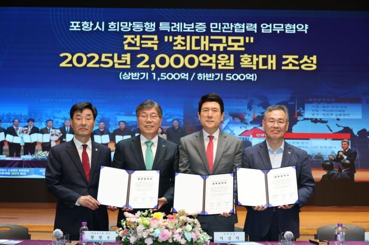 포항시, 희망 동행 2000억원 재원 조성 목표 순항… 지역경제 활력 기대