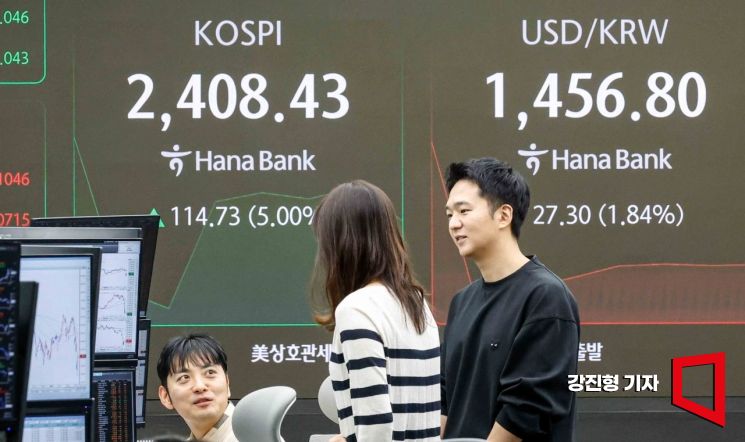 [포토] 코스피 5% 급등 '매수 사이드카' 발동