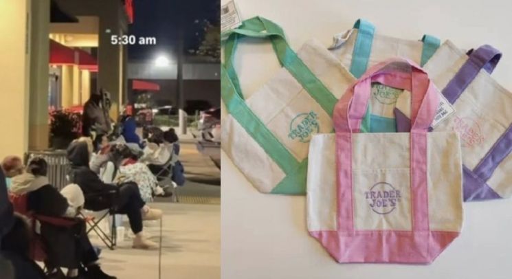 난리난 4000원짜리 가방…밤샘 '오픈런'에 70만원 '리셀'까지 美 열광