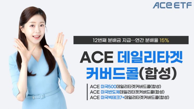한투운용 "커버드콜 ACE ETF 3종 최근 1년 평균 분배율 15%"