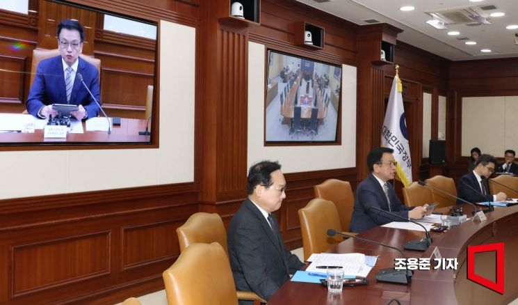 [포토] 경제관계장관회의 주재한 최상목 부총리