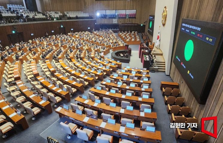 [포토] '이완규·함상훈 지명 철회 결의안' 국회 통과…국힘은 불참