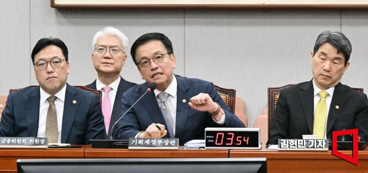 최상목 부총리 겸 기획재정부 장관이 16일 국회 법제사법위원회에서 열린 '기획재정부 장관 최상목 탄핵소추사건 조사' 청문회에서 발언하고 있다. 2025.4.16 김현민 기자