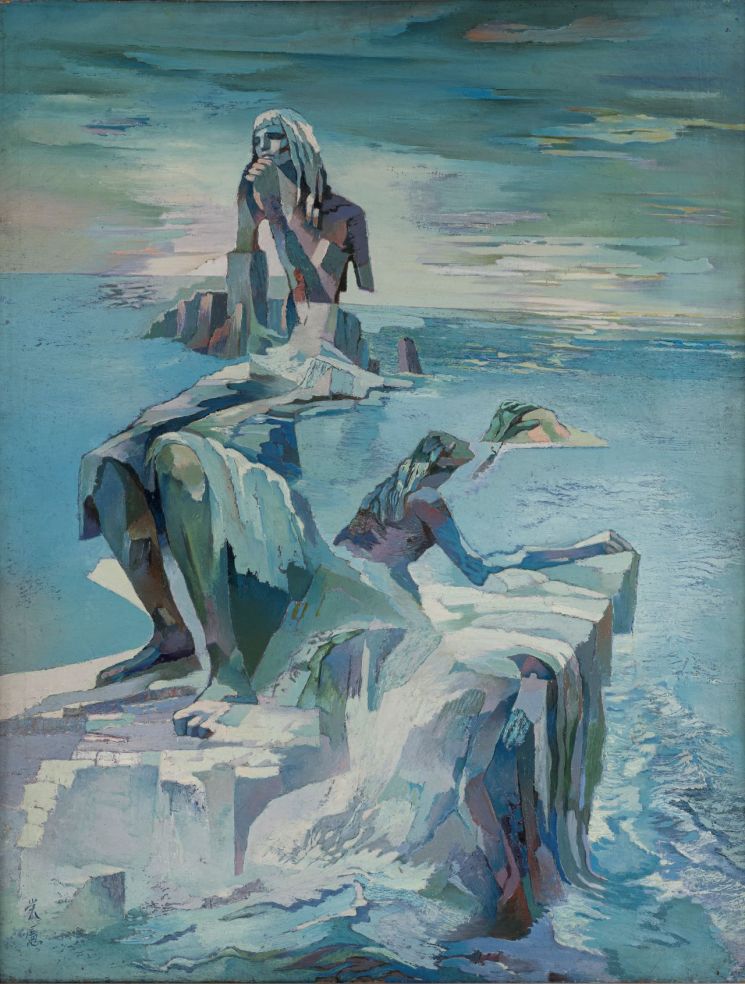 신영헌 '한(恨)의 장(章)'(1969), 분단된 한반도의 비극적 현실을 강렬하게 상기시킨다. 국립현대미술관