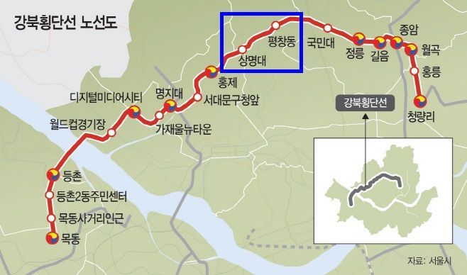 종로구 "강북횡단선 재추진 촉구…3만4000명 서명부 이달 기재부에 전달"