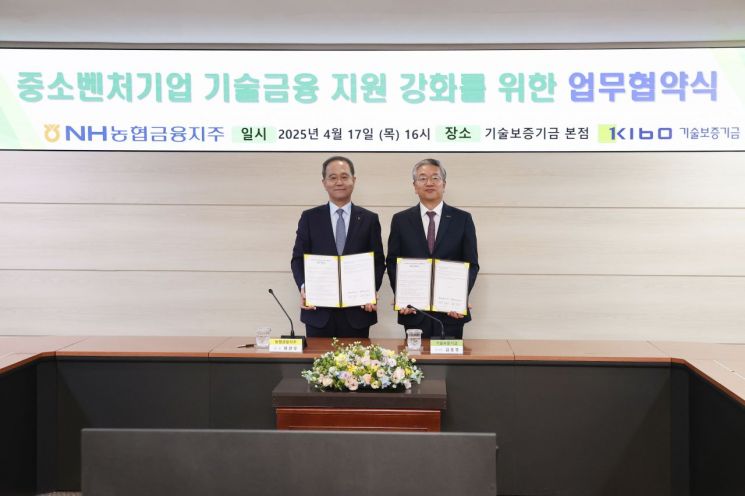 기보, 농협금융과 중소벤처기업 혁신성장 지원 '맞손'