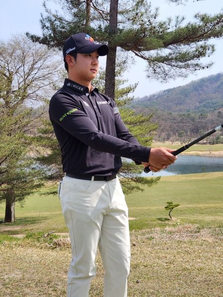 특급 유망주 최승빈은 PGA 투어에 진출해 로리 매킬로이와 동반 플레이를 펼치는 꿈을 꾸고 있다. 춘천=노우래 기자