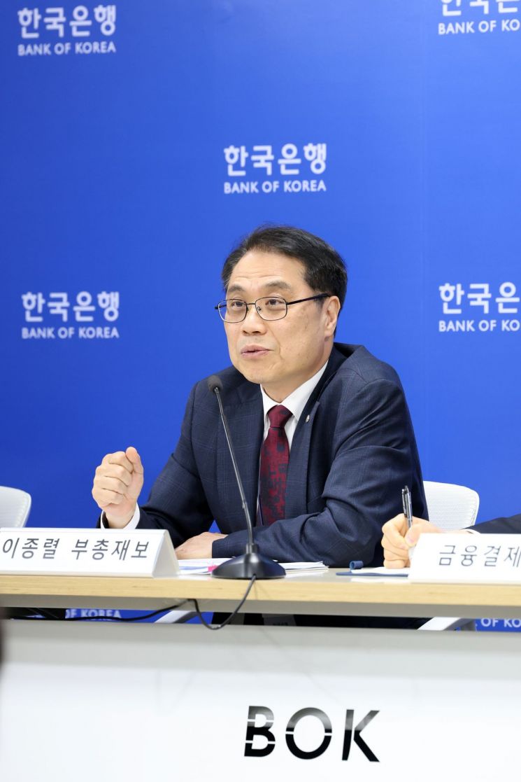 이종렬 한국은행 부총재보가 21일 서울 중구 한국은행에서 열린 2024년 지급결제보고서 설명회에서 발언하고 있다. 한국은행