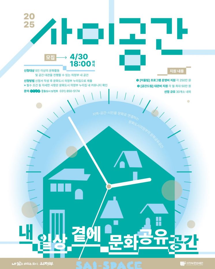 의정부문화재단, '2025 사이공간' 지원사업 참여 공간 모집