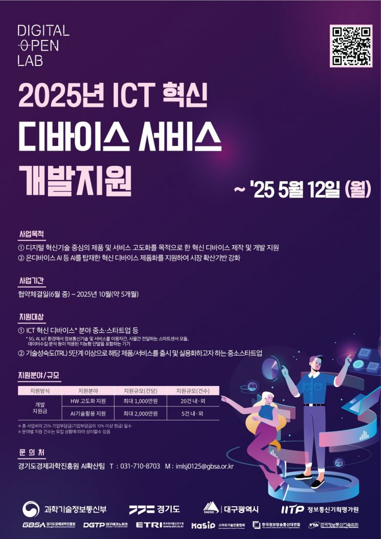경과원, ICT 혁신 디바이스 서비스 개발 기업에 최대 2천만원 지원
