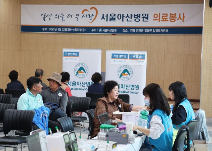 서울아산병원, 영양군서 '내고향 의료봉사' 실시