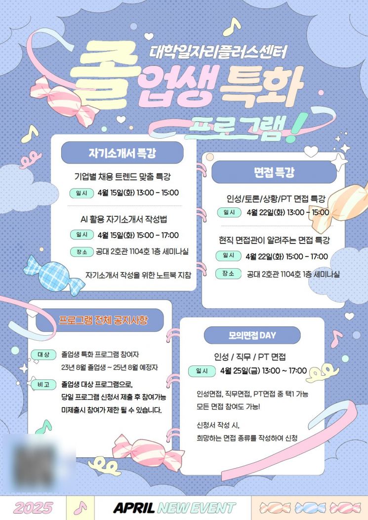 ‘졸업생 맞춤 취업준비 A to Z 프로젝트’ 모집 포스터.