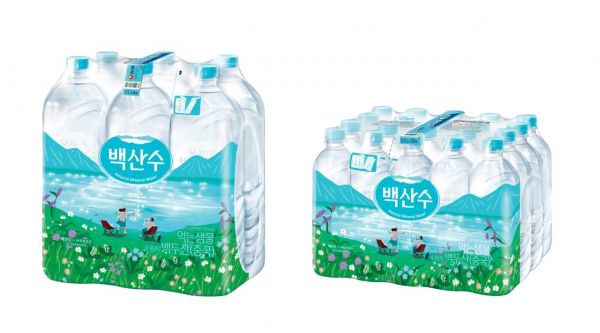 농심 백산수 아트 컬래버레이션 패키지 이미지. 농심