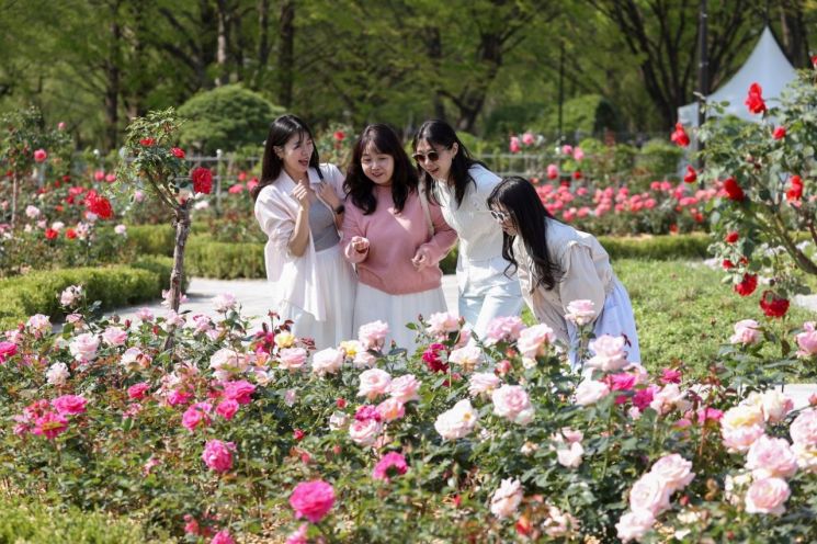 [포토]일산호수공원은 꽃물결…2025 고양국제꽃박람회 '북적'