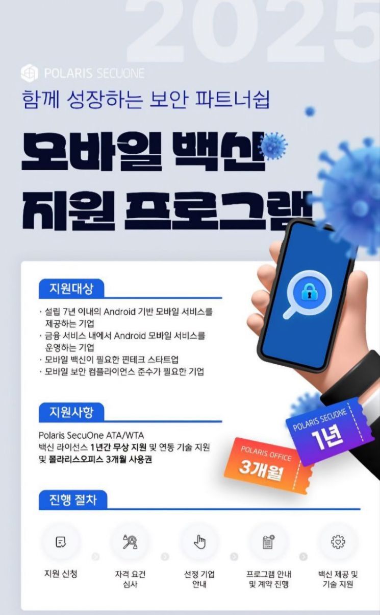 폴라리스오피스, 핀테크 스타트업에 AI 보안 솔루션 무상 지원
