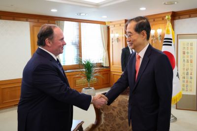 한덕수 대행, 美 해군장관 접견 "조선재건 최적파트너"