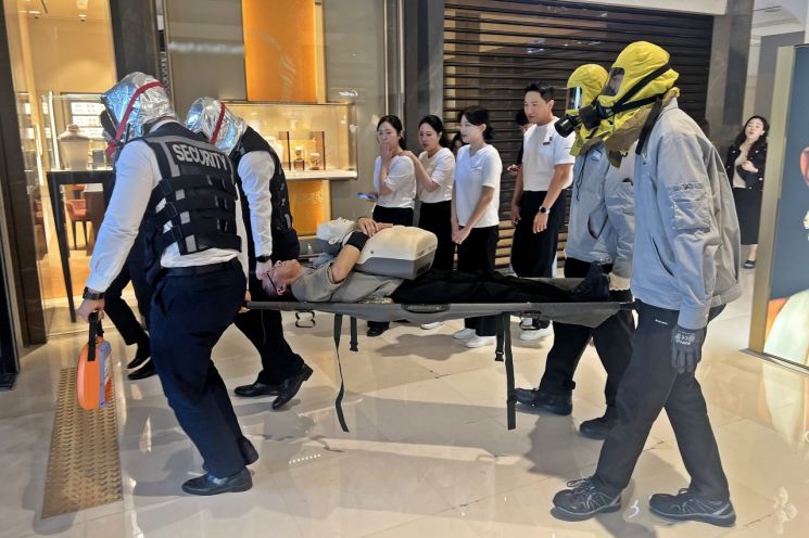 신세계 센텀시티, 전기차 화재 상황 대비 ‘민관합동 소방훈련’ 실시
