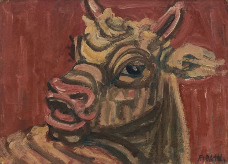 이중섭 '황소'(1950년대). 국립현대미술관 이건희컬렉션