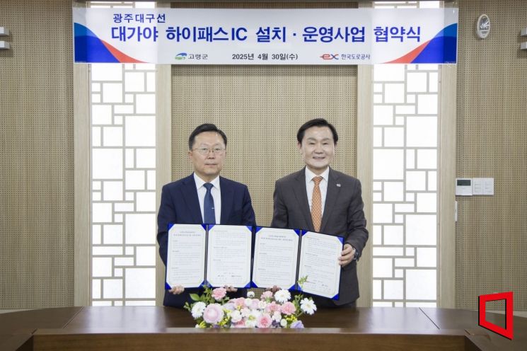 광주대구고속道 대가야 하이패스IC 생긴다…한국도로공사·고령군 업무협약 체결