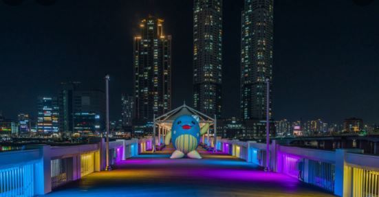 울산교 빛쇼. 울산시 제공