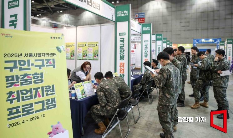 [포토] 일자리센터서 구직 등록하는 국군장병들