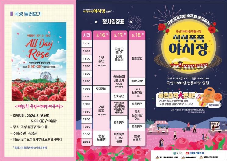 곡성 기차마을전통시장, 16일 '칙칙폭폭 야시장' 개막