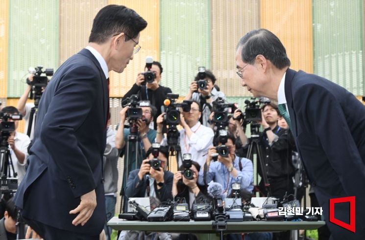 [포토] 김문수-한덕수, 단일화 2차 회동도 '빈손'