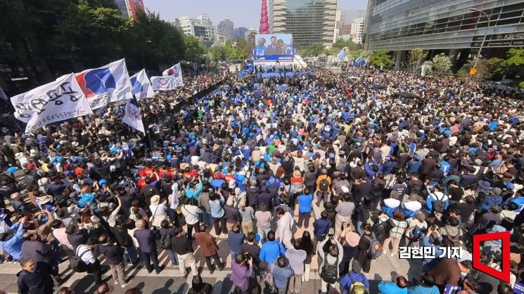 [포토] 이재명 대선 출정식에 몰린 인파