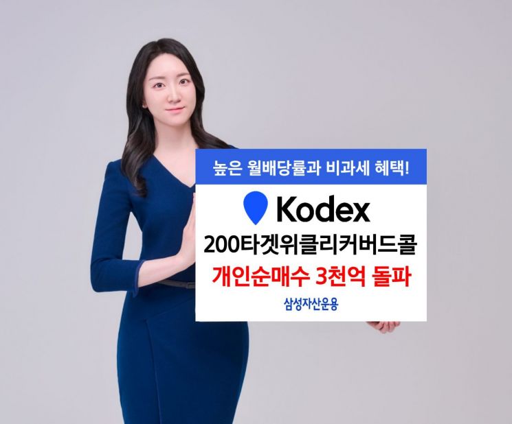 삼성 KODEX 200타겟위클리커버드콜, 누적 개인순매수 3천억 돌파