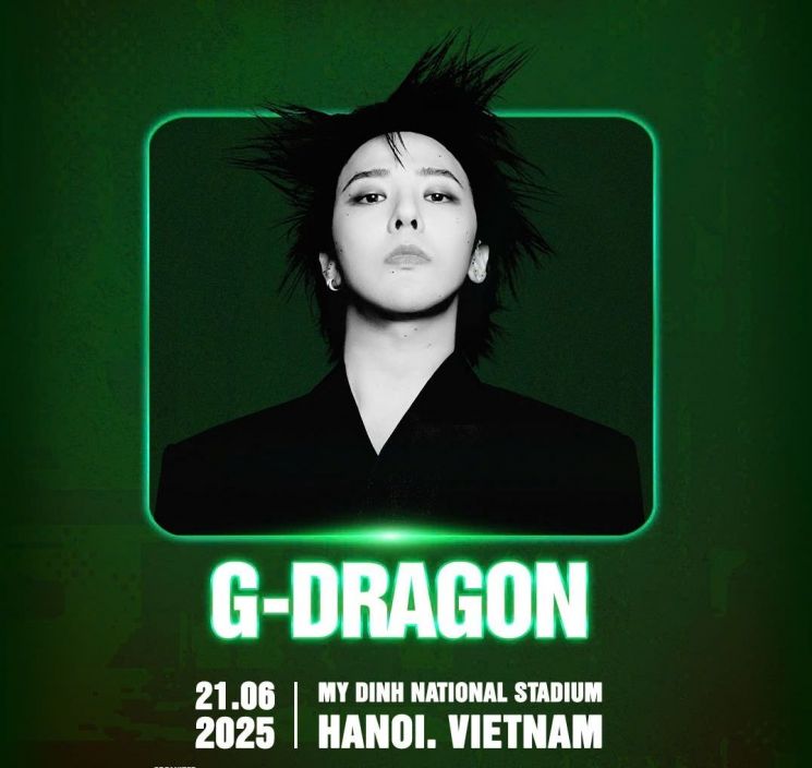 지드래곤이 6월 21일 베트남 하노이 미딘 국립경기장(My Dinh National Stadium)에서 열리는 '케이스타 스파크 인 베트남 2025'(K-STAR SPARK IN VIETNAM 2025)에 출연한다. 갤럭시코퍼레이션