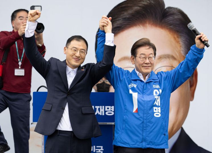 이재명·김상욱, 전북서 만났다…중도보수 확장 지속