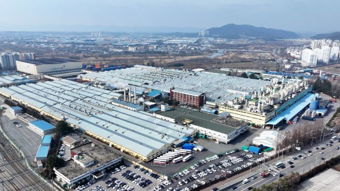 광주 금호타이어 공장 전경.