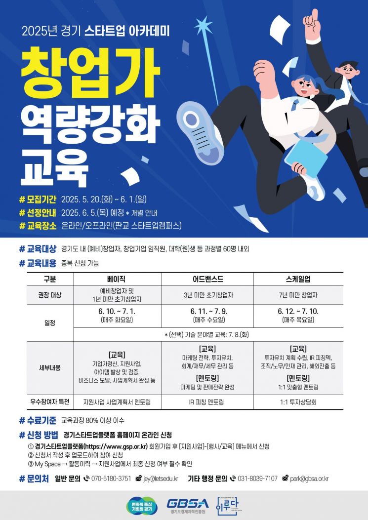 경과원, 스타트업 아카데미 창업교육…6월1일까지 180명 모집