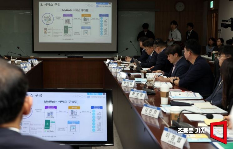 [포토] 마이데이터 선도서비스 시연 보는 참석자들