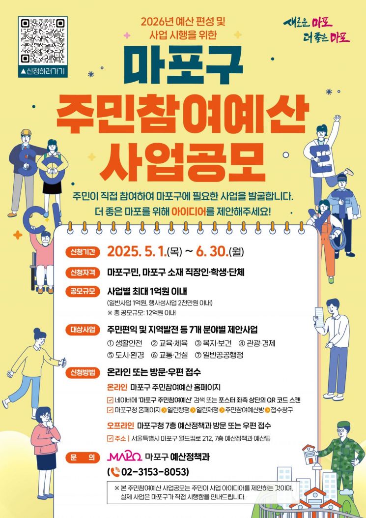 내일의 마포가 궁금하면?...주민참여예산으로 직접 설계하자