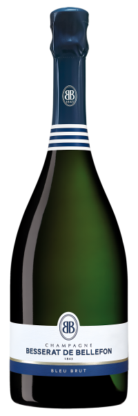 베세라 드 벨퐁의 대표 제품 '베세라 드 벨퐁 블루 브뤼(Champagne Besserat de Bellefon Bleu Brut)'