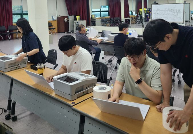 사전투표 모의 시험 사진. 광주 남구 제공