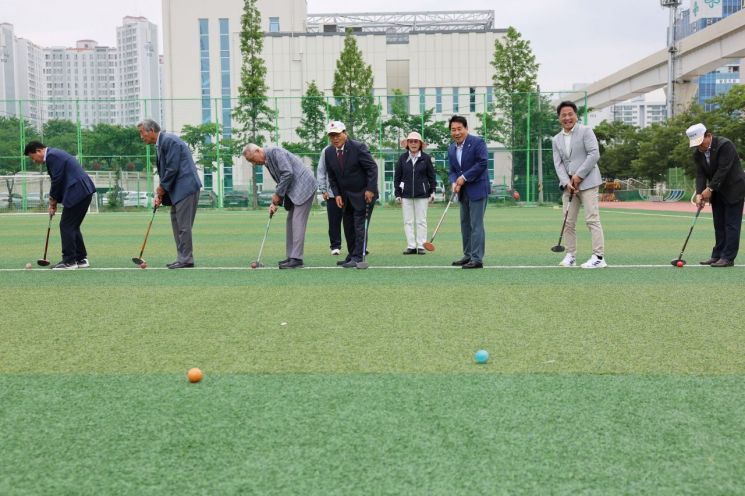 양산애 그라운드골프대회. 양산시 제공