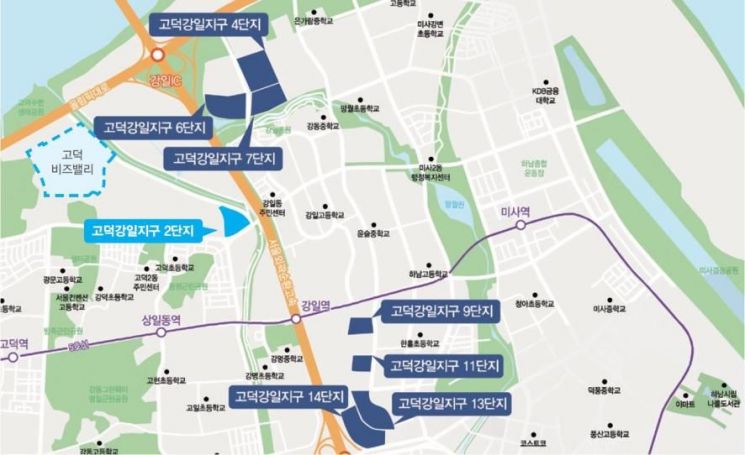 고덕강일지구 위치도. 서울주택도시공사(SH공사)