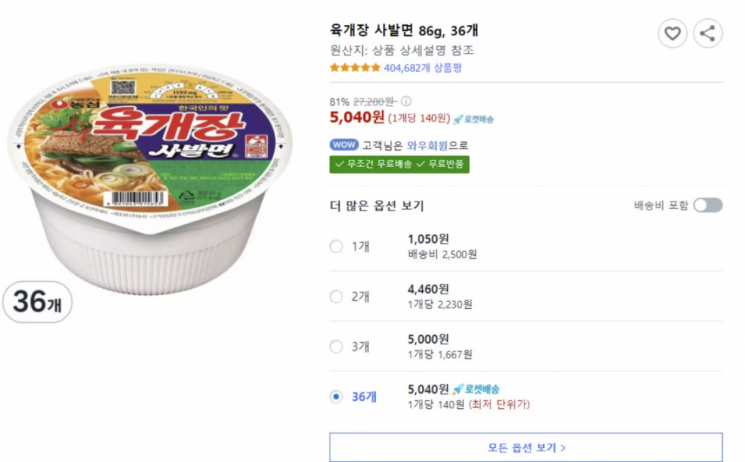 "육개장 사발면이 140원"…한밤중 쿠팡서 벌어진 주문대란