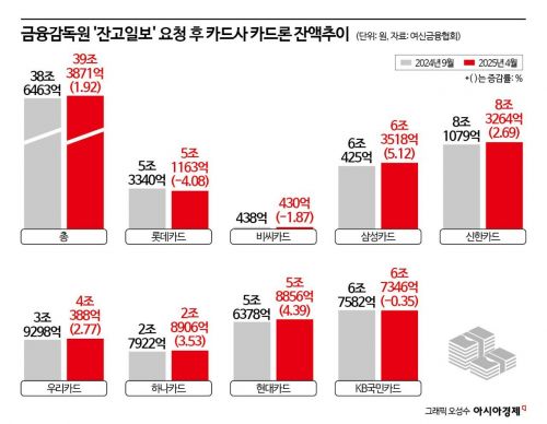 감독당국 카드론 잔고 '불호령'…2금융권 건전성주의보