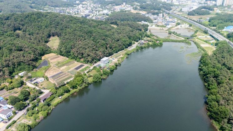 오산 서랑저수지 진입도로 확장 공사 첫삽